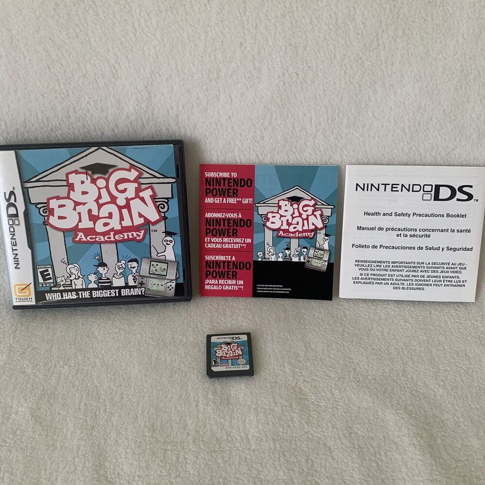 Big Brain Academy (Nintendo DS, 2006) Complete CIB Tested Works